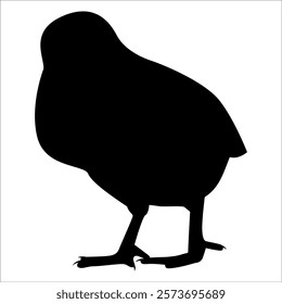 Farm Animal Duck Silhouette Vector Illustration