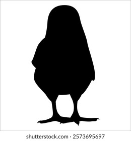 Farm Animal Duck Silhouette Vector Illustration