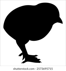 Farm Animal Duck Silhouette Vector Illustration