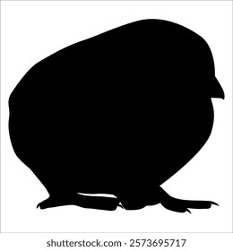 Farm Animal Duck Silhouette Vector Illustration