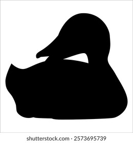 Farm Animal Duck Silhouette Vector Illustration