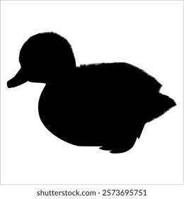 Farm Animal Duck Silhouette Vector Illustration