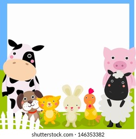 Farm Animal And Frame