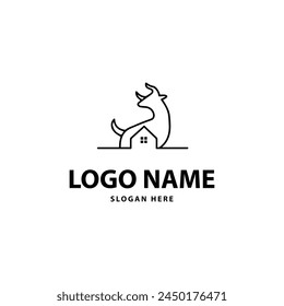 Farm animal logo design vector