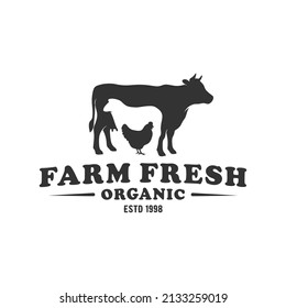 Farm Animal Logo Inspiration. Flat Design. Vector Illustration Concept