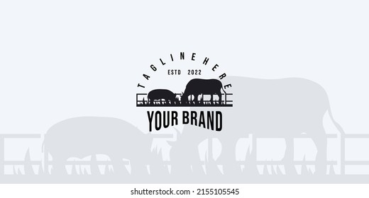 Farm Animal Logo Inspiration. Flat Design. Vector Illustration Concept