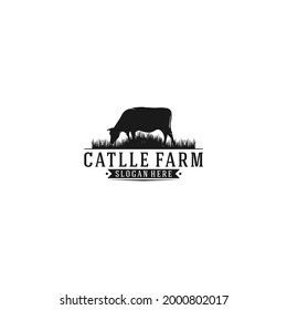 Farm animal logo inspiration Vector illustration concept in white backgroung

