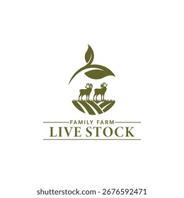 Farm animal logo vector template
