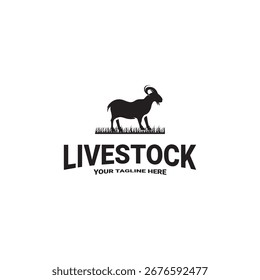 Farm animal logo vector template
