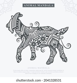 Farm Animal Mandala,Vector Illustration. Eps 10