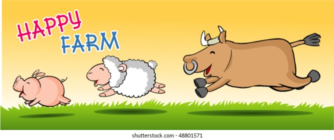 farm animal running