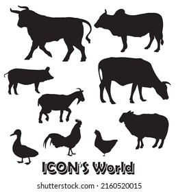 Farm animal set. Vector illustration eps10.