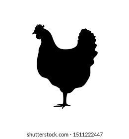 Farm animal silhouette in black on a white background