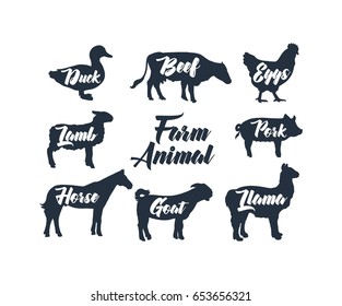 Farm Animal Vector Collection 
