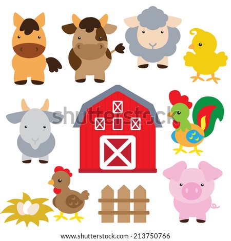 Farm Animal Vector Illustration Stock Vector (Royalty Free) 213750766
