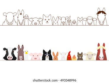 farm animals border set