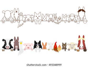 farm animals border set