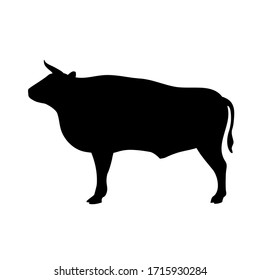 Farm Animals Bull Icon Vector Illustration