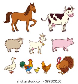 Farm Animals Cartoon Style Eps8 Stock Vector (Royalty Free) 399303130