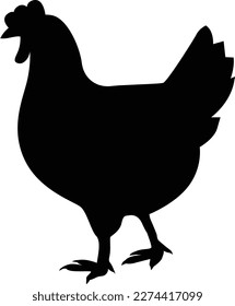 Farm animals chicken icon vector
