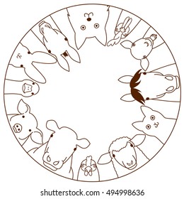 farm animals circle