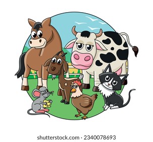 Animales de granja. Imágenes prediseñadas