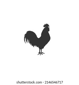 Farm animals cock rooster icon vector