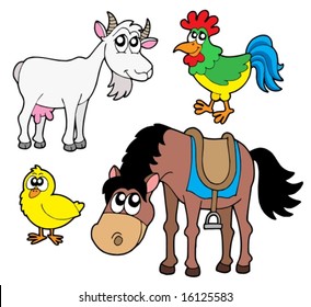 Farm animals collection 2 - vector illustration.