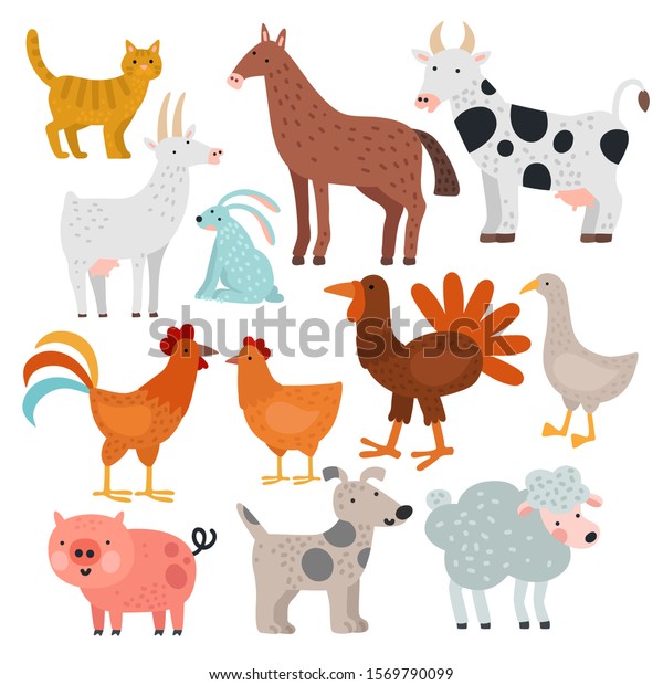 Vector De Stock Libre De Regalias Sobre Animales De Granja Vaca