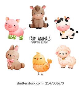 Farm animals, cute animal. Vector illustration