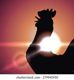 Farm animals design over red background, vector illustration.