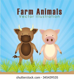 farm animals design, vector illustration eps10 graphic 