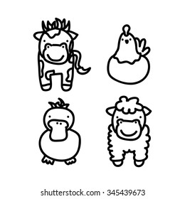 farm animals design, vector illustration eps10 graphic 