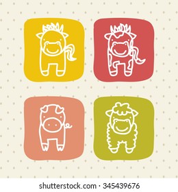 farm animals design, vector illustration eps10 graphic 
