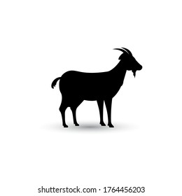 Farm Animals Goat Icon Vector Illustration. Flat Goat symbol is isolated on a white background.