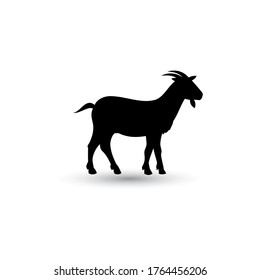 Farm Animals Goat Icon Vector Illustration. Flat Goat symbol is isolated on a white background.