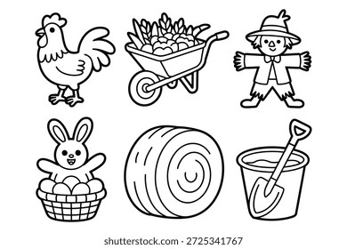 Animales de granja y Elementos de cosecha espantapájaros de pollo