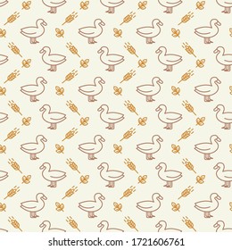 Farm animals icons pattern. Farming and agriculture seamless background. Seamless pattern vector illustration