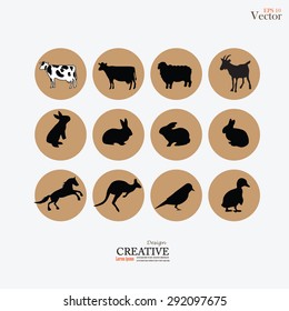 Farm animals . Livestock.vector illustration.
