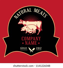 Farm animals meat logo