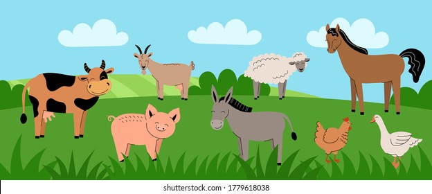 3,660 Cow Sheep Pig Goat Rooster Vector Images, Stock Photos & Vectors ...