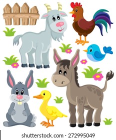 Farm animals set 3 - eps10 vector illustration.