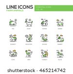 Farm animals - set of modern vector line design icons and pictograms. Pig, goat, horse, sheep, donkey, rooster, goose, rabbit, cow hen turkey duck