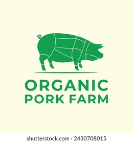 Farm animals silhouettes isolated. Agriculture. Livestock and poultry logo.Farm logo vector illustration. Organic eco-friendly food nutricion production farm and sales, meat poultry, pork, beef, lamb.