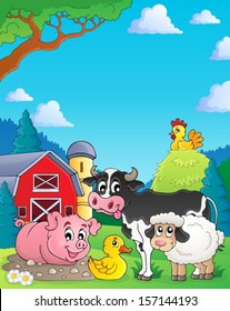 Farm animals theme image 4 - eps10 vector illustration.
