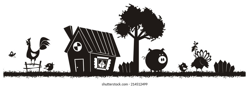 Farm animals. Vector illustration.