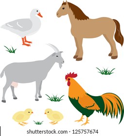 Farm animals vector set 2