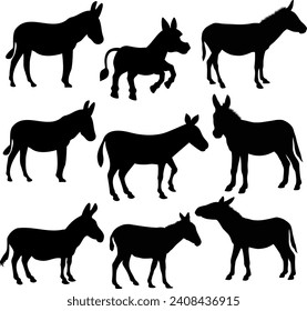 Ilustración del conjunto de vectores de animales de granja