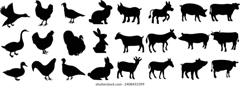 Nutztiere, Vektorgrafik	