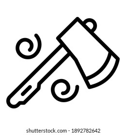 Farm axe icon. Outline farm axe vector icon for web design isolated on white background